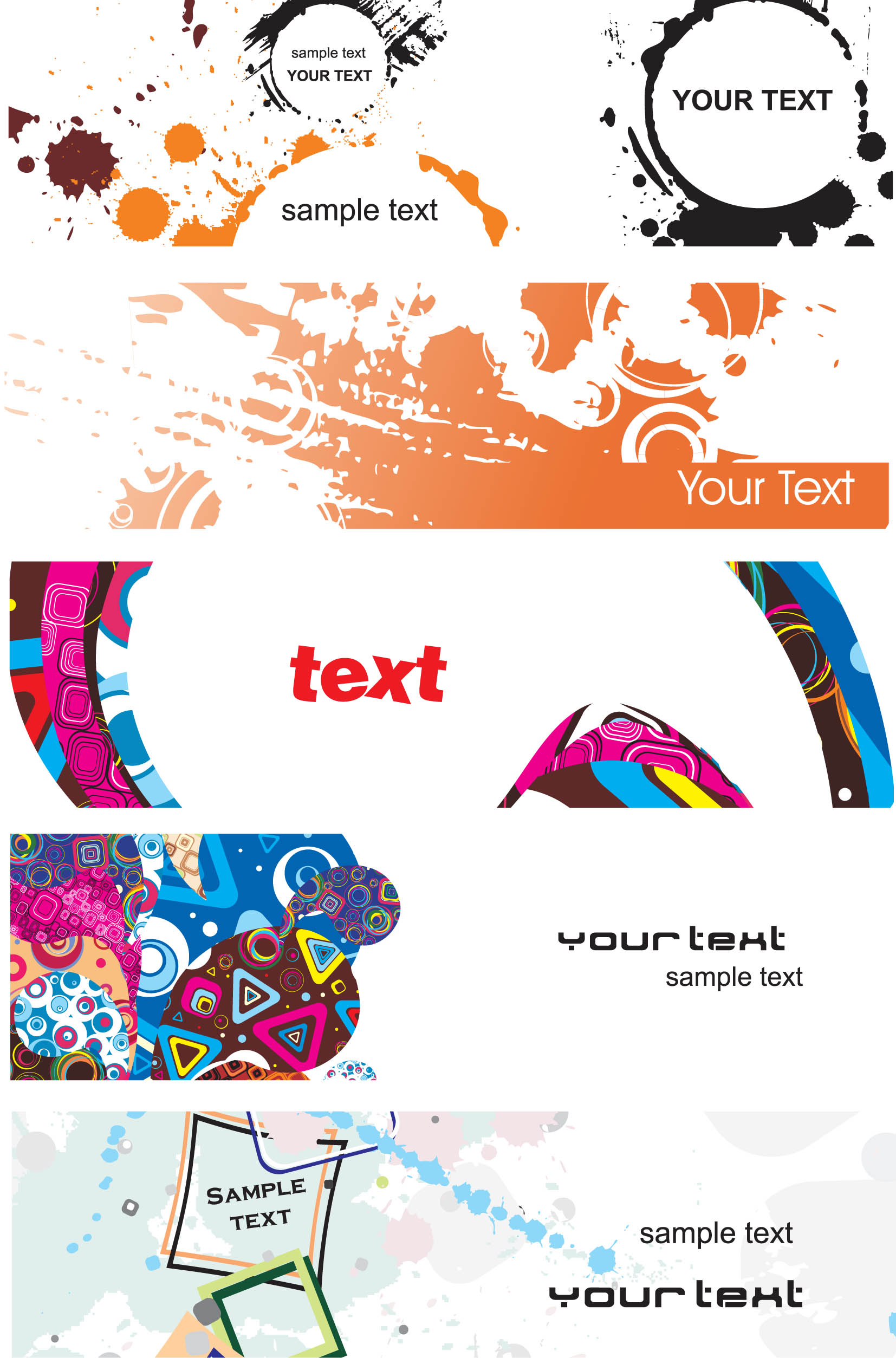 elements of the trend banner vector