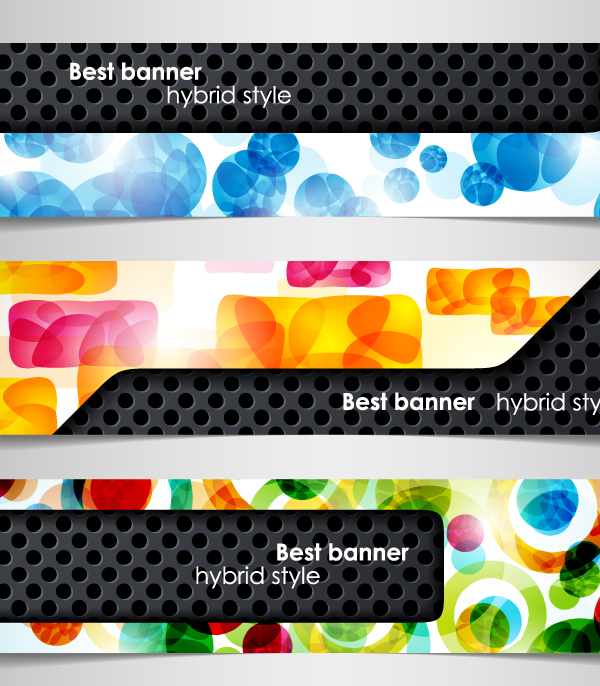 a variety of topics banners 02 vector