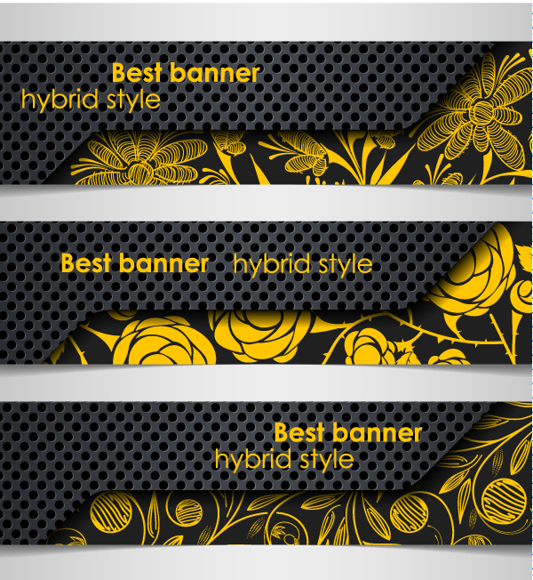 a variety of topics banners 03 vector