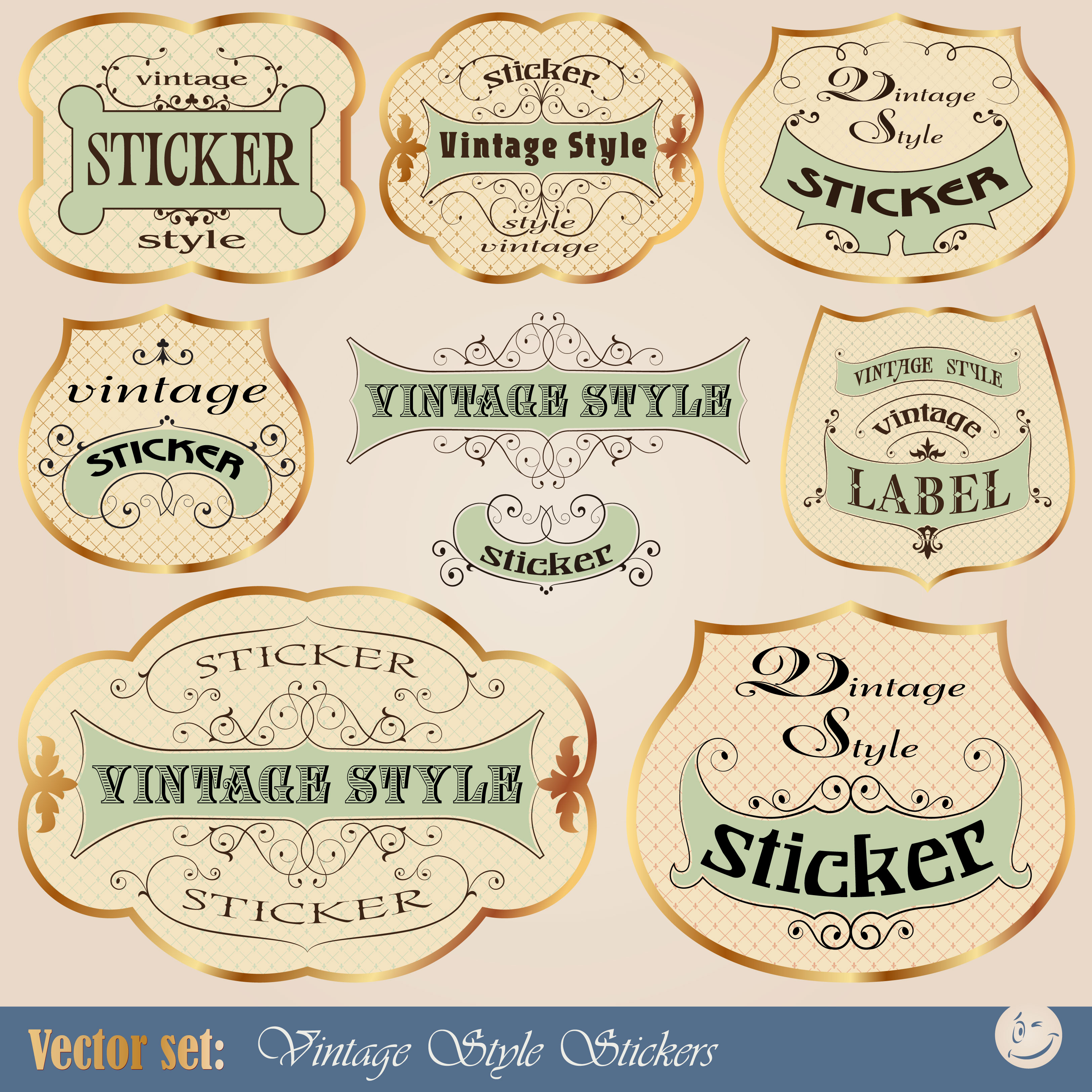 europeanstyle lace tag 01 vector