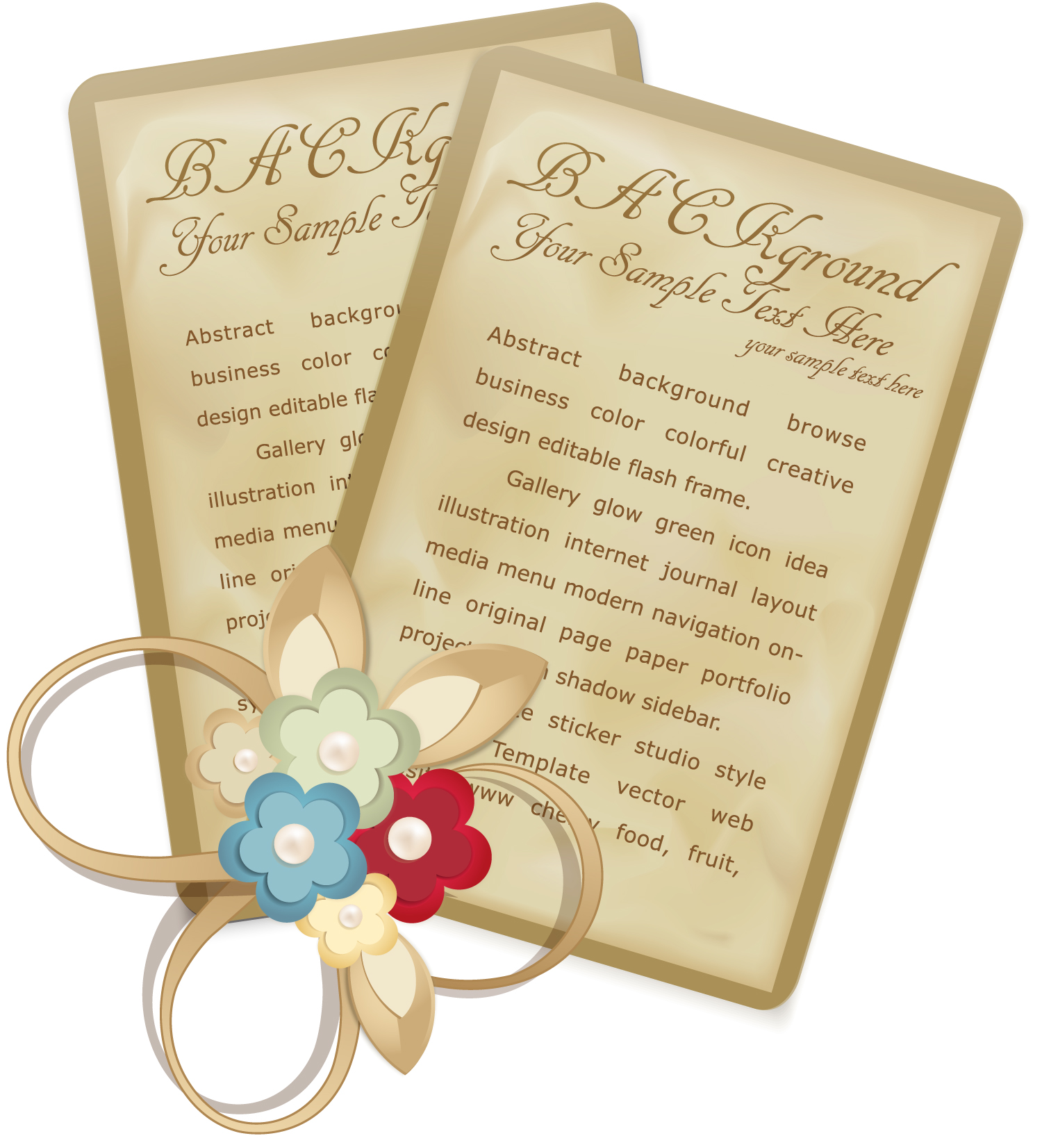 beautiful retro bookmark 02 vector