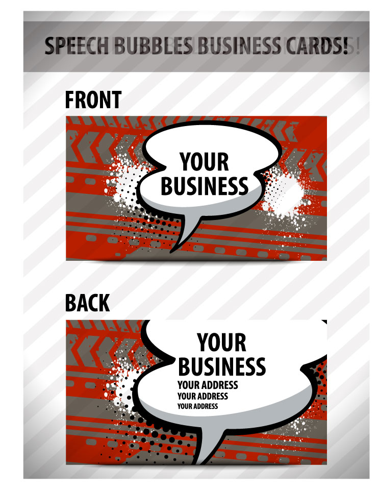 speech bubble cards 02 vector