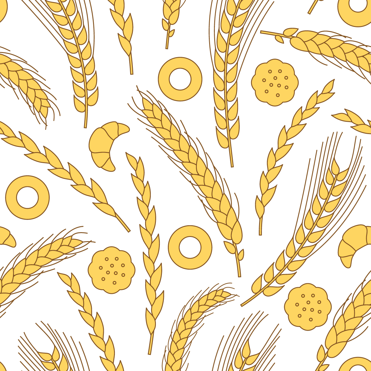 wheat pattern 05 vector