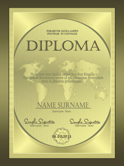 european certificate 01 vector