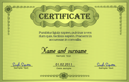 european certificate 04 vector