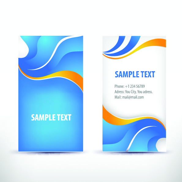 simple pattern business card template 02 vector