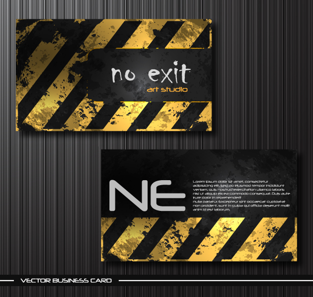 old metal business card templates vector