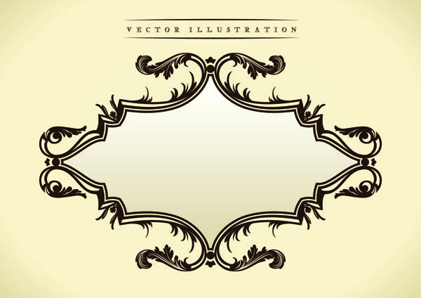 european classic retro pattern border 02 vector