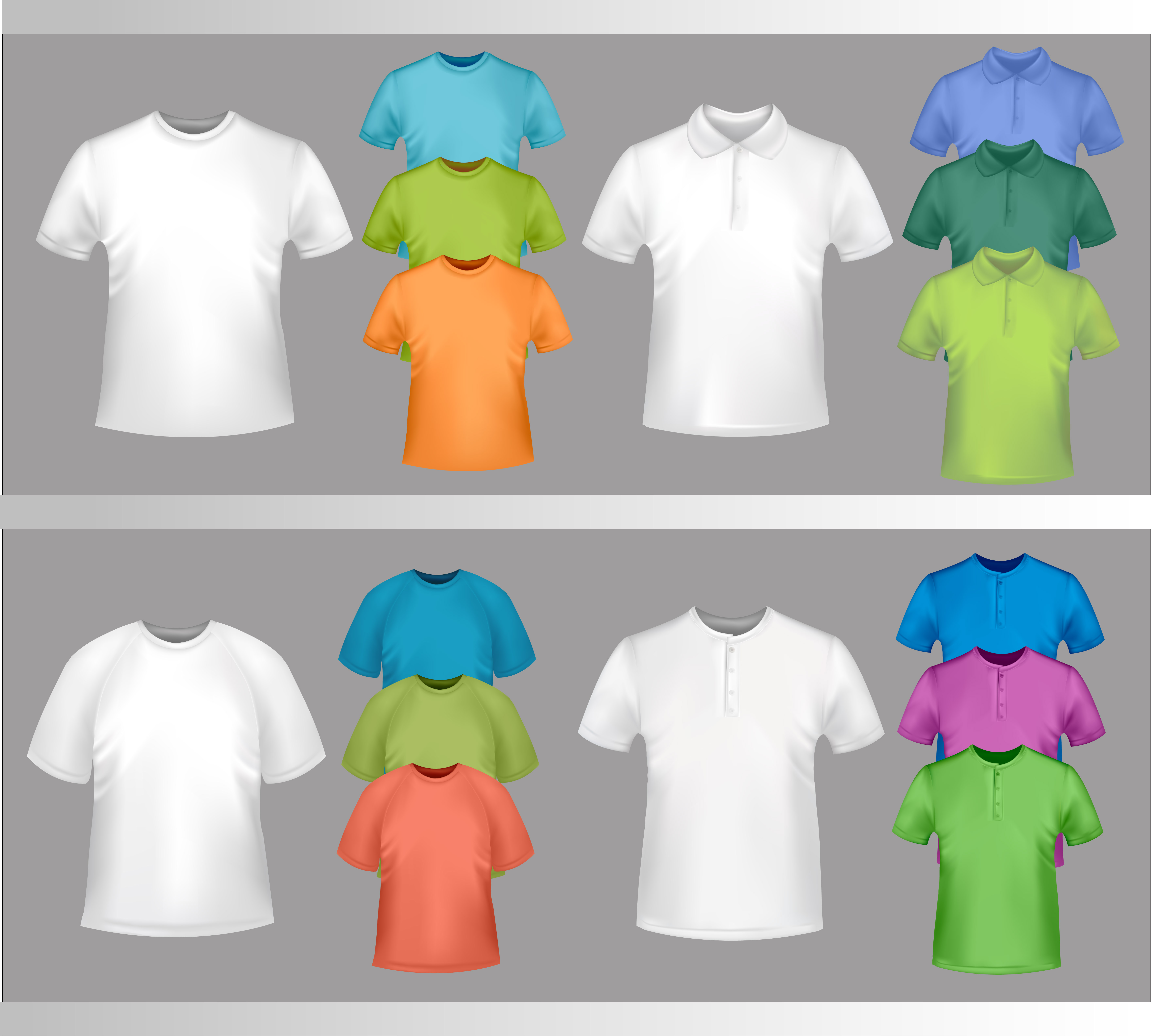 fine tshirt template 04 vector