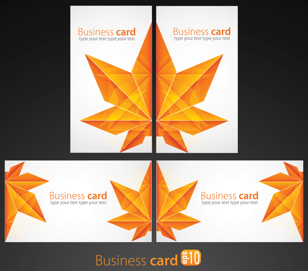 leaf pattern card 02 vector