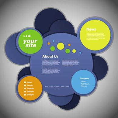 circular web template 04 vector