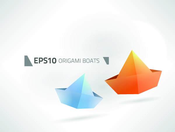 paper boats vector