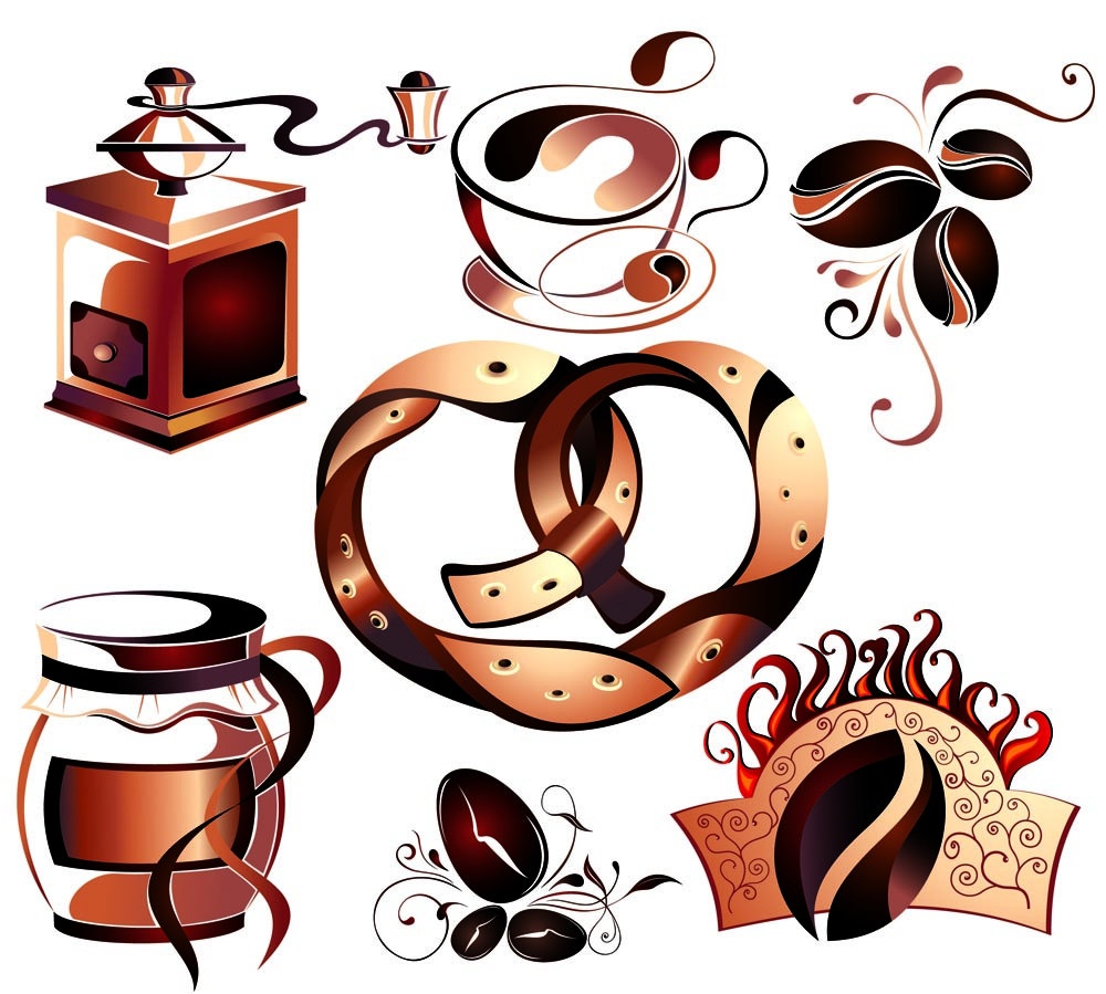 fine coffee element 02 vector