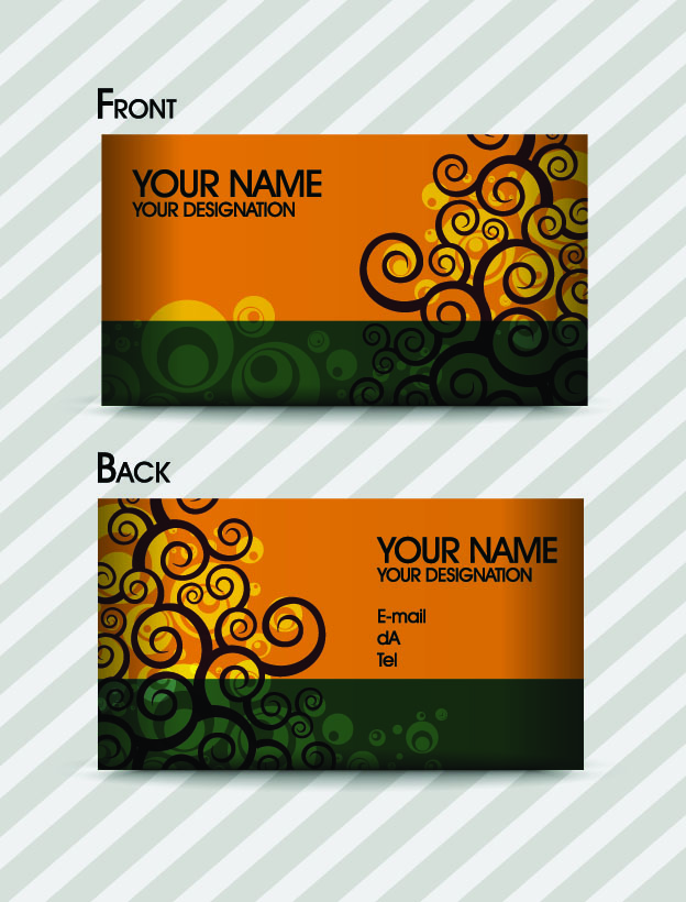 fashion pattern business card template 03 vector