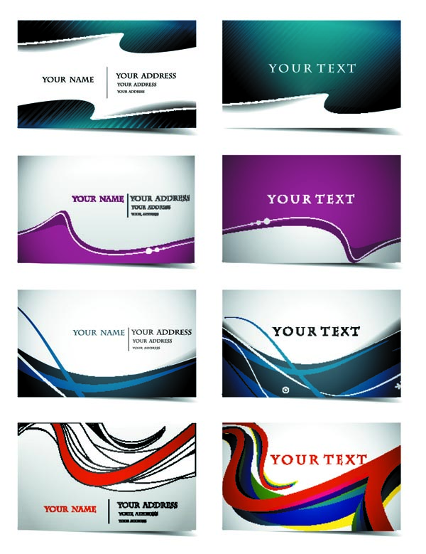 24 beautiful and practical business card templates vector