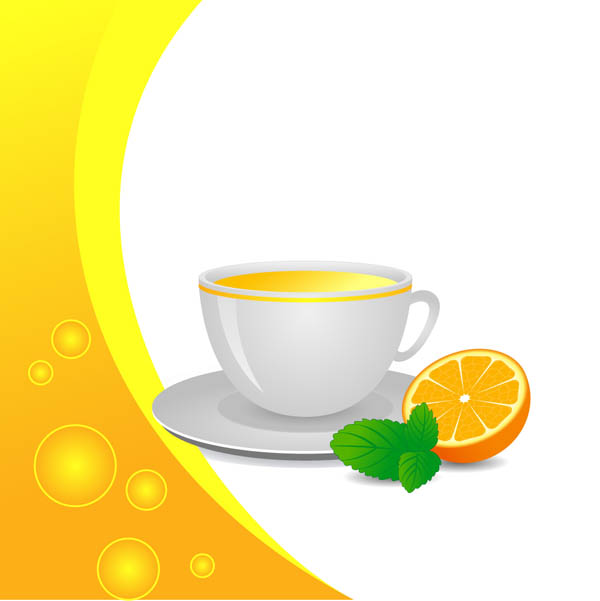 delicious orange juice elements vector