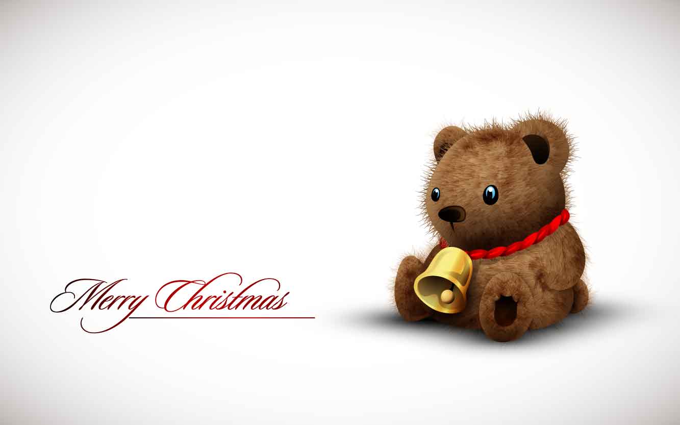 cute bear toy vector