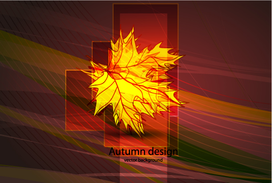 maple leaf vector glare