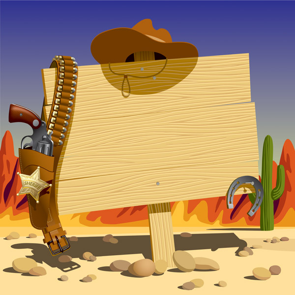 vector cowboy bulletin board