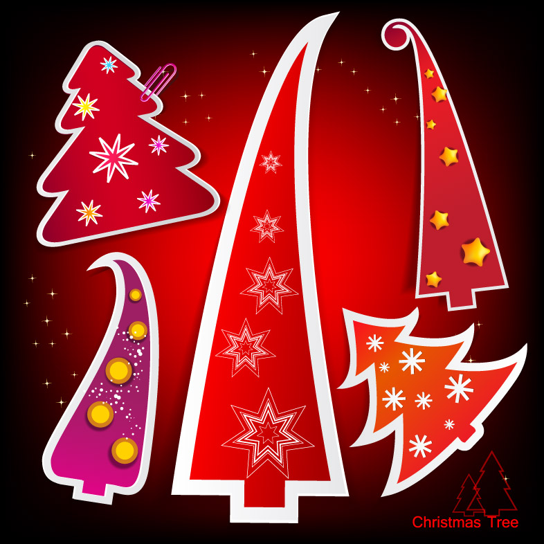 christmas tag 01 vector