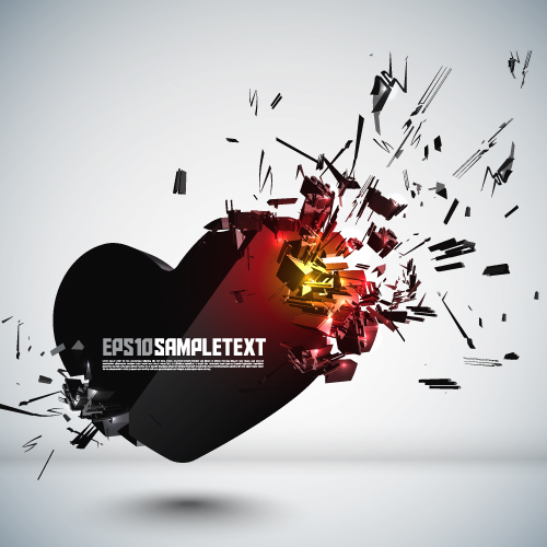 explosive threedimensional graphics 03 vector