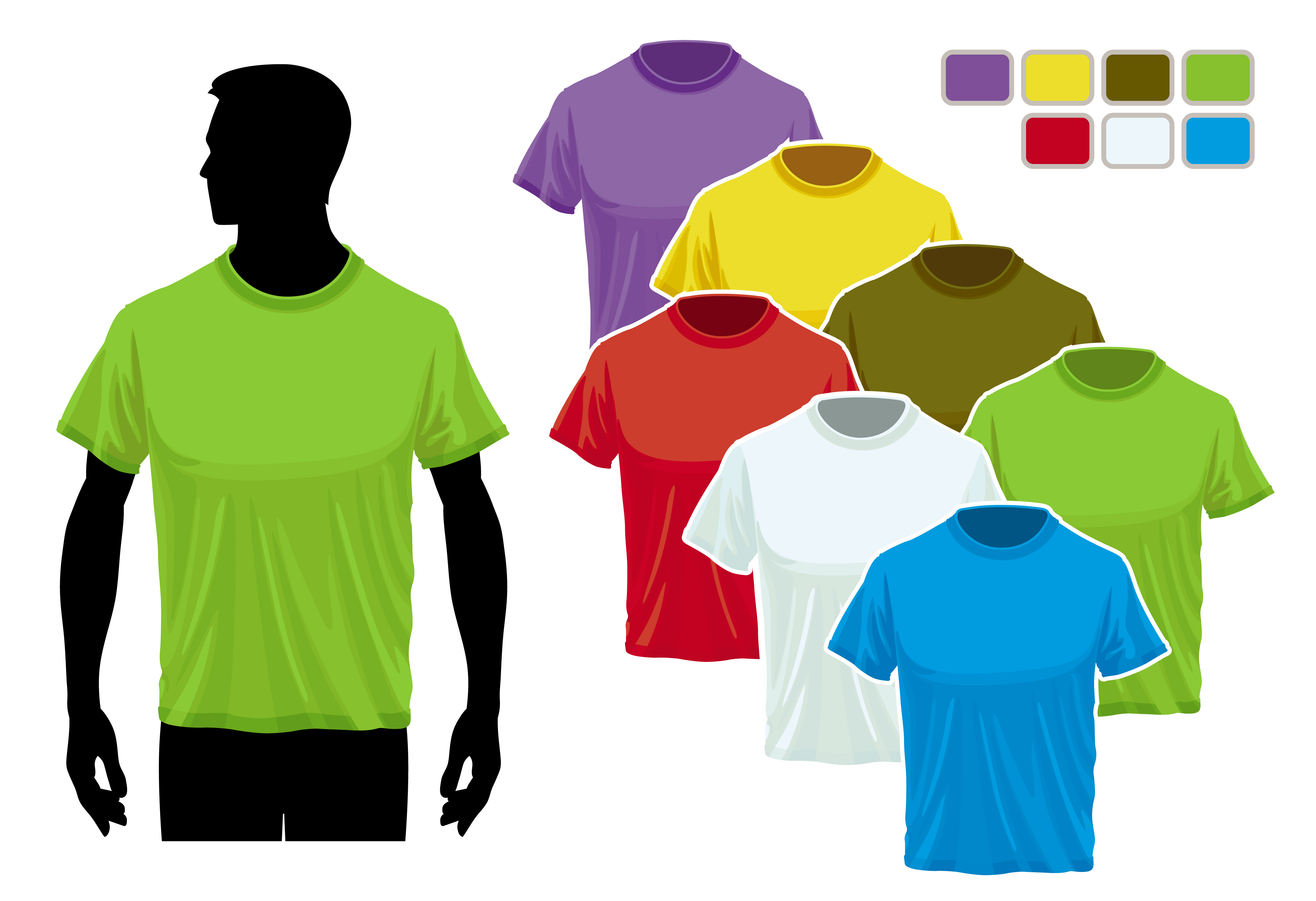 tshirt template 02 vector