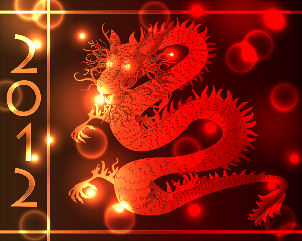 2012 year of the dragon 05 vector