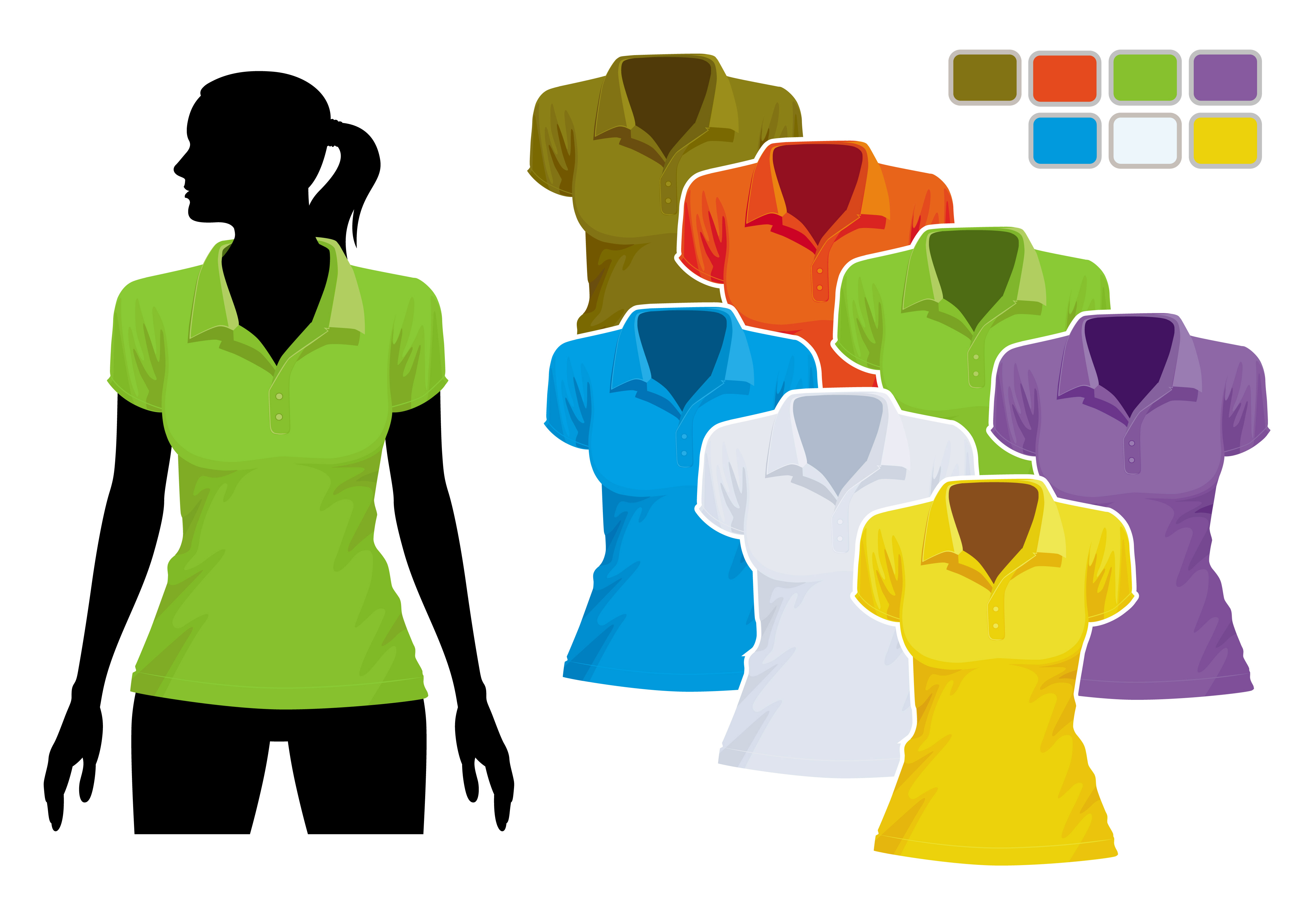 women39s tshirt template 01 vector