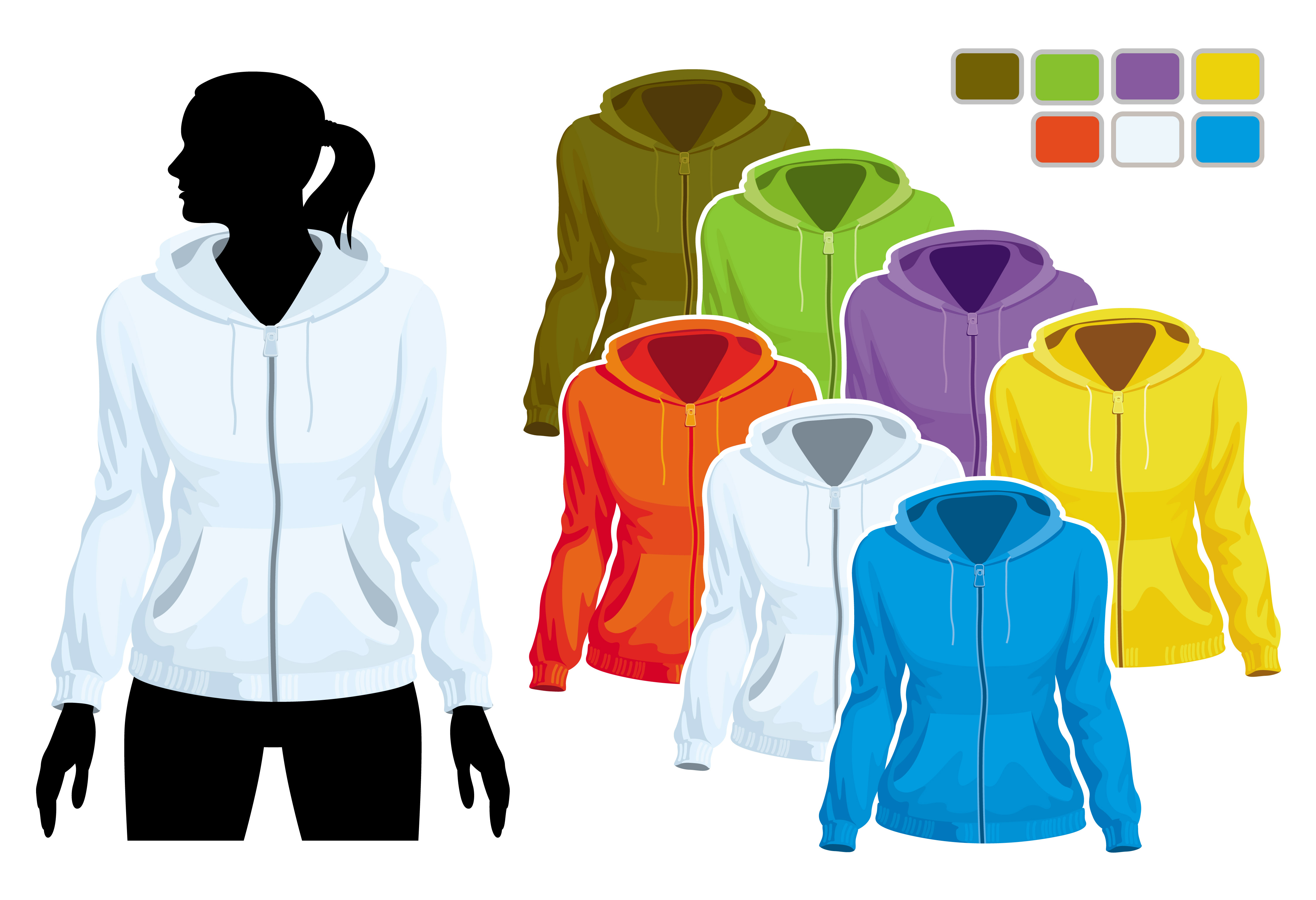 sweater template 01 vector