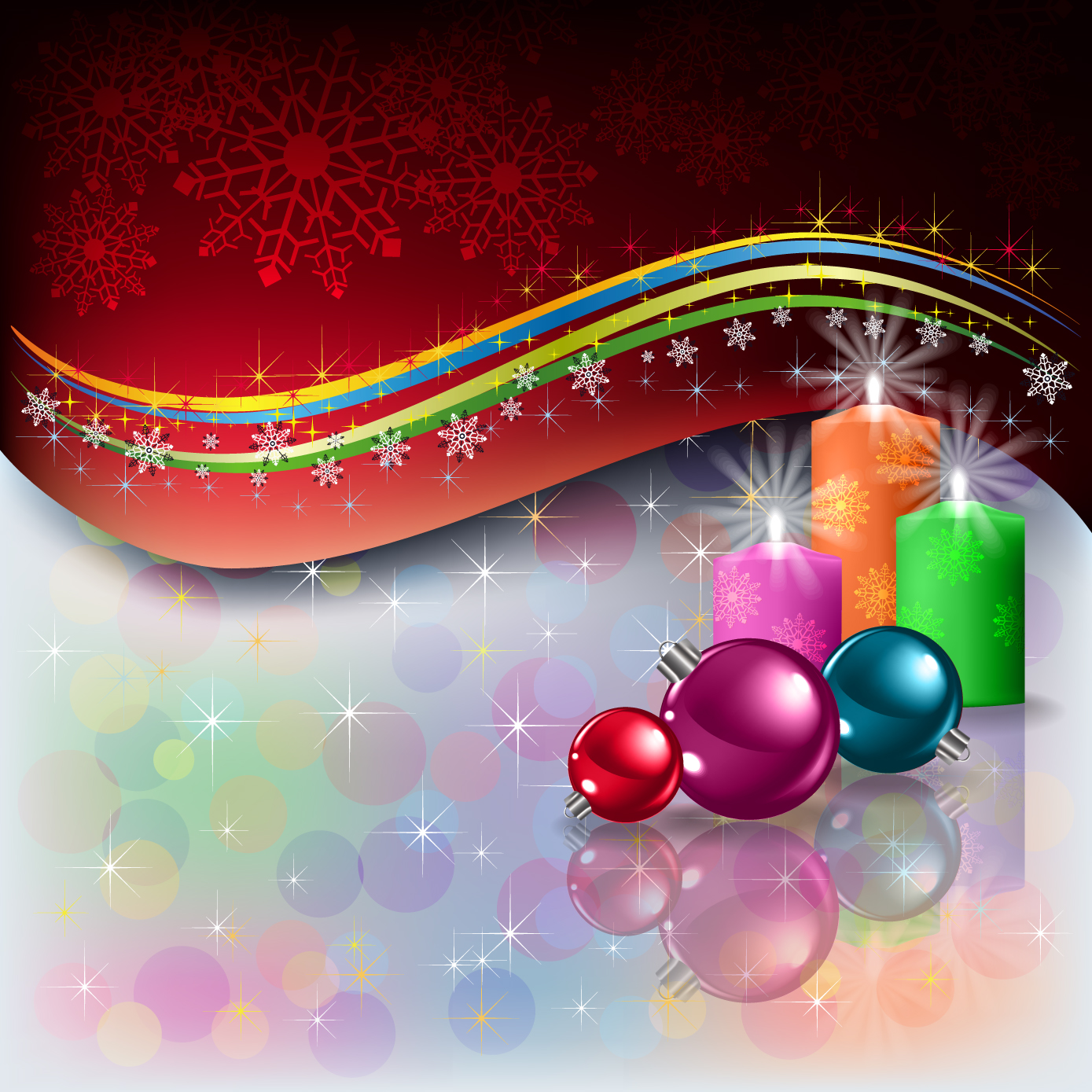 beautiful christmas decoration elements 03 vector