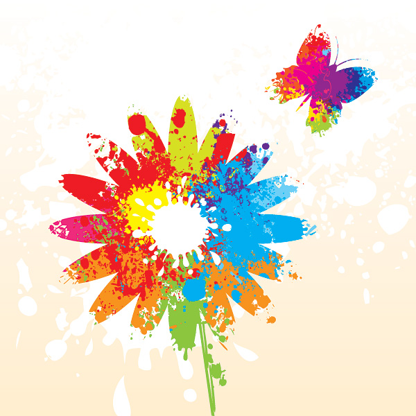 splash of color pattern 03 vector