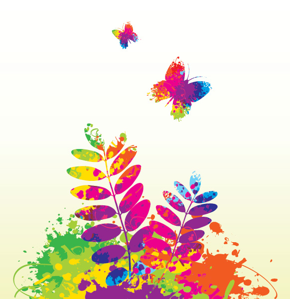 splash of color pattern 02 vector