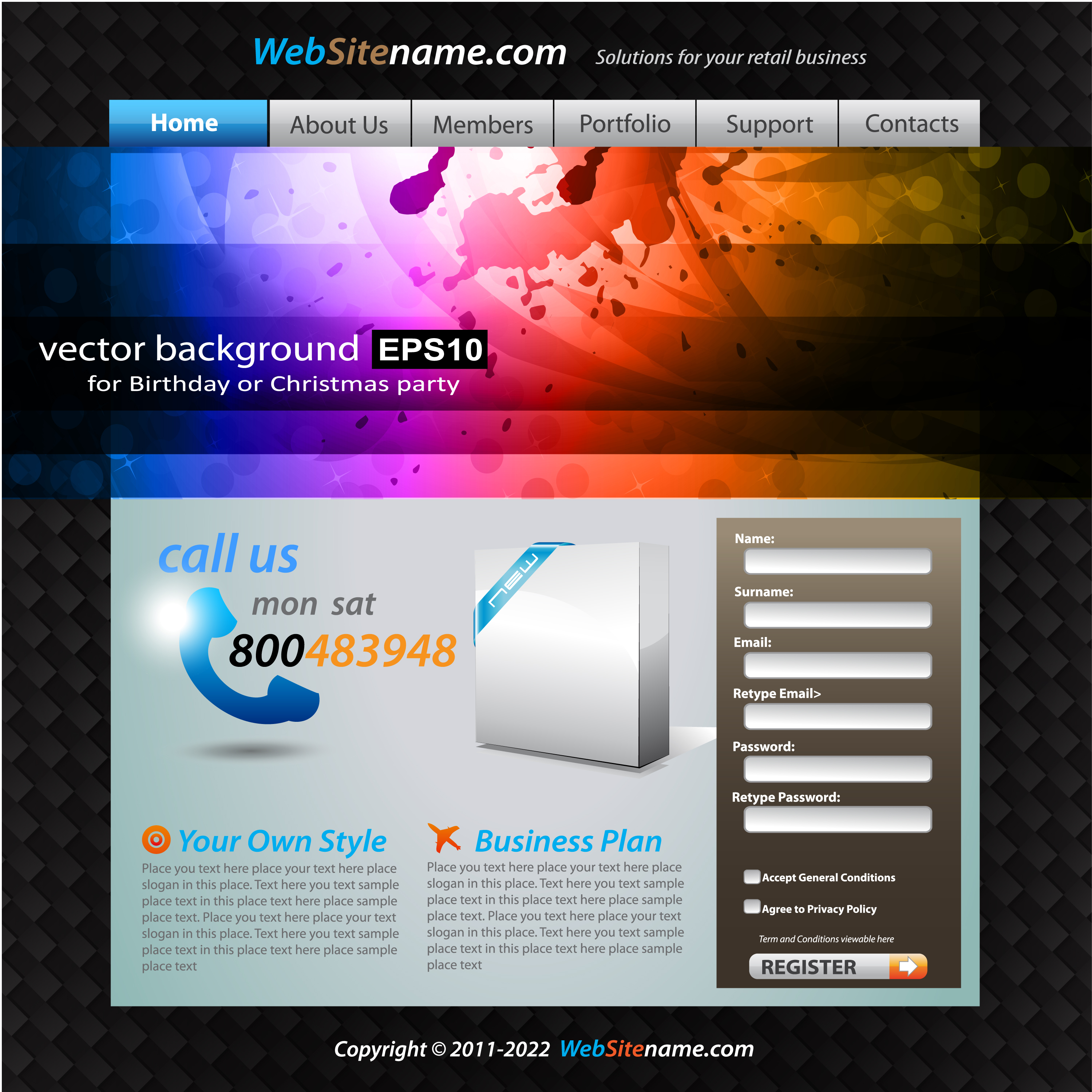 the trend of dynamic website templates 02 vector