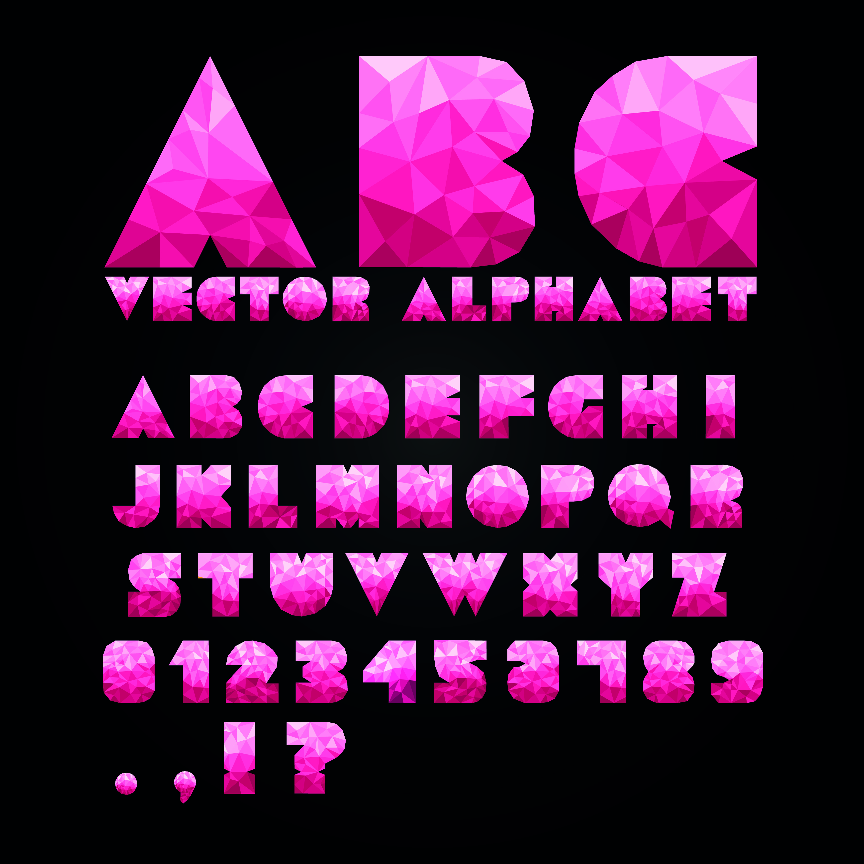 colorful letters and numbers 03 vector