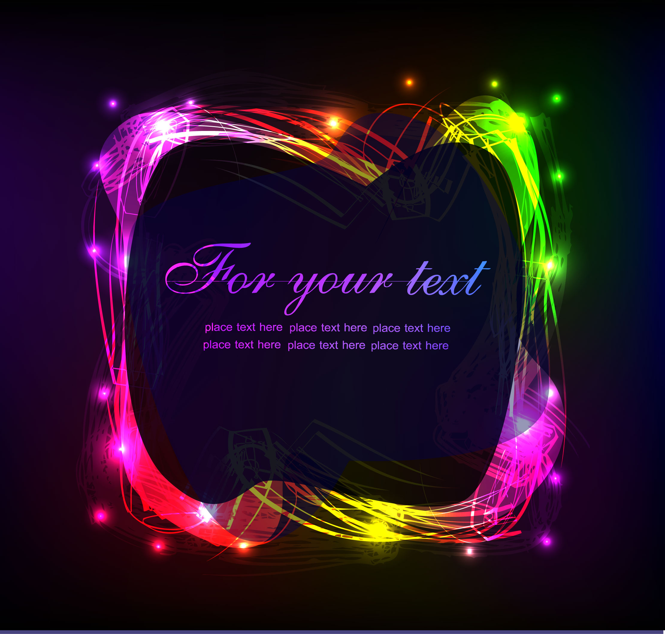 brilliant neon effects 03 vector