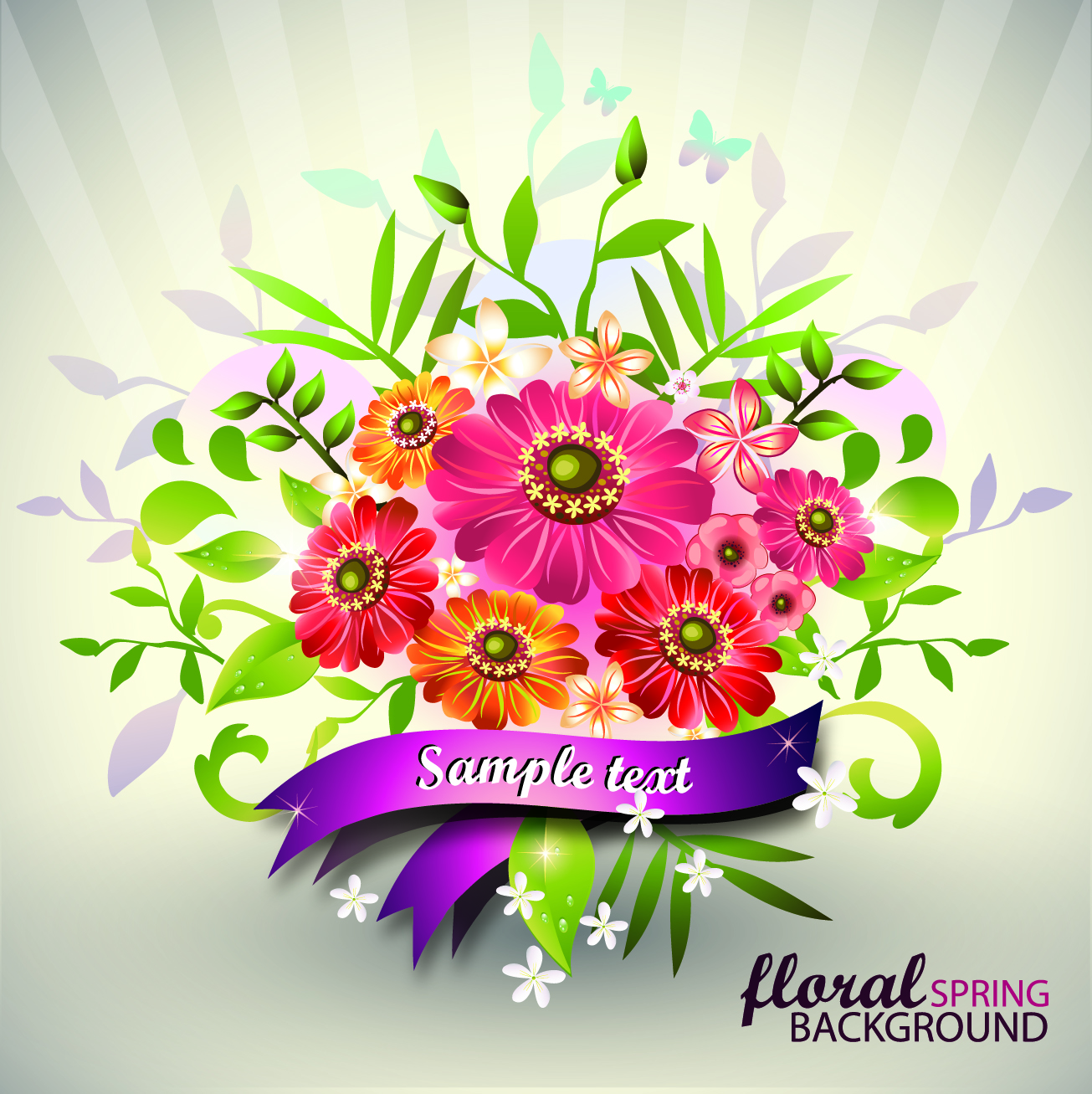 beautiful bouquet 01 vector