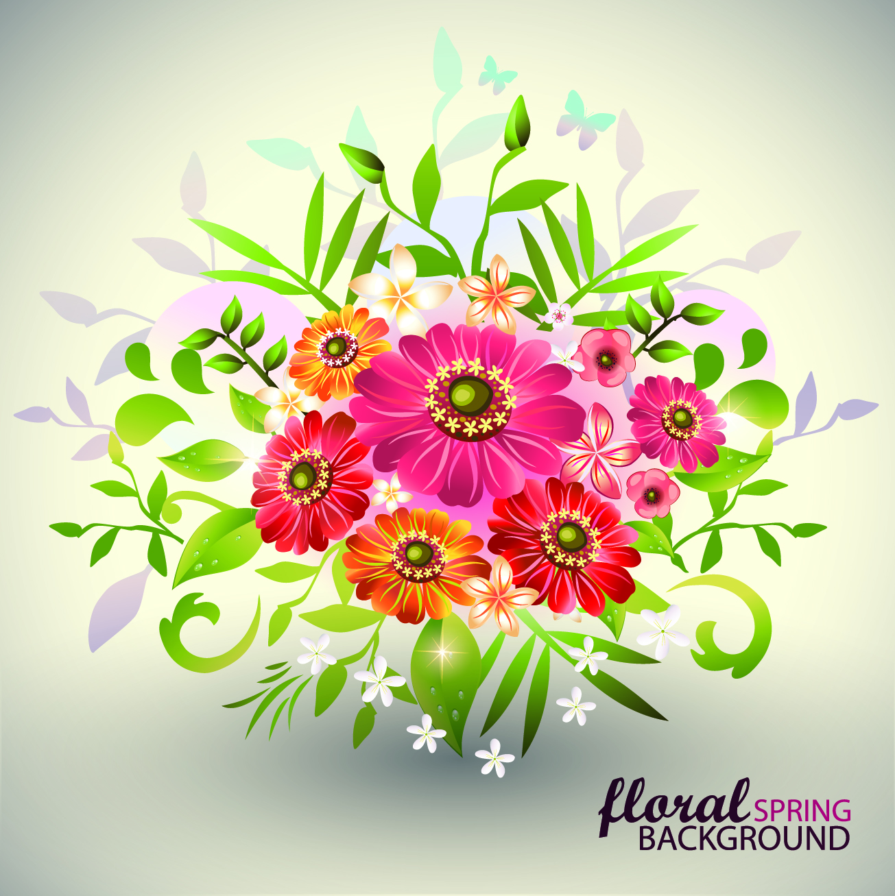 beautiful bouquet 02 vector