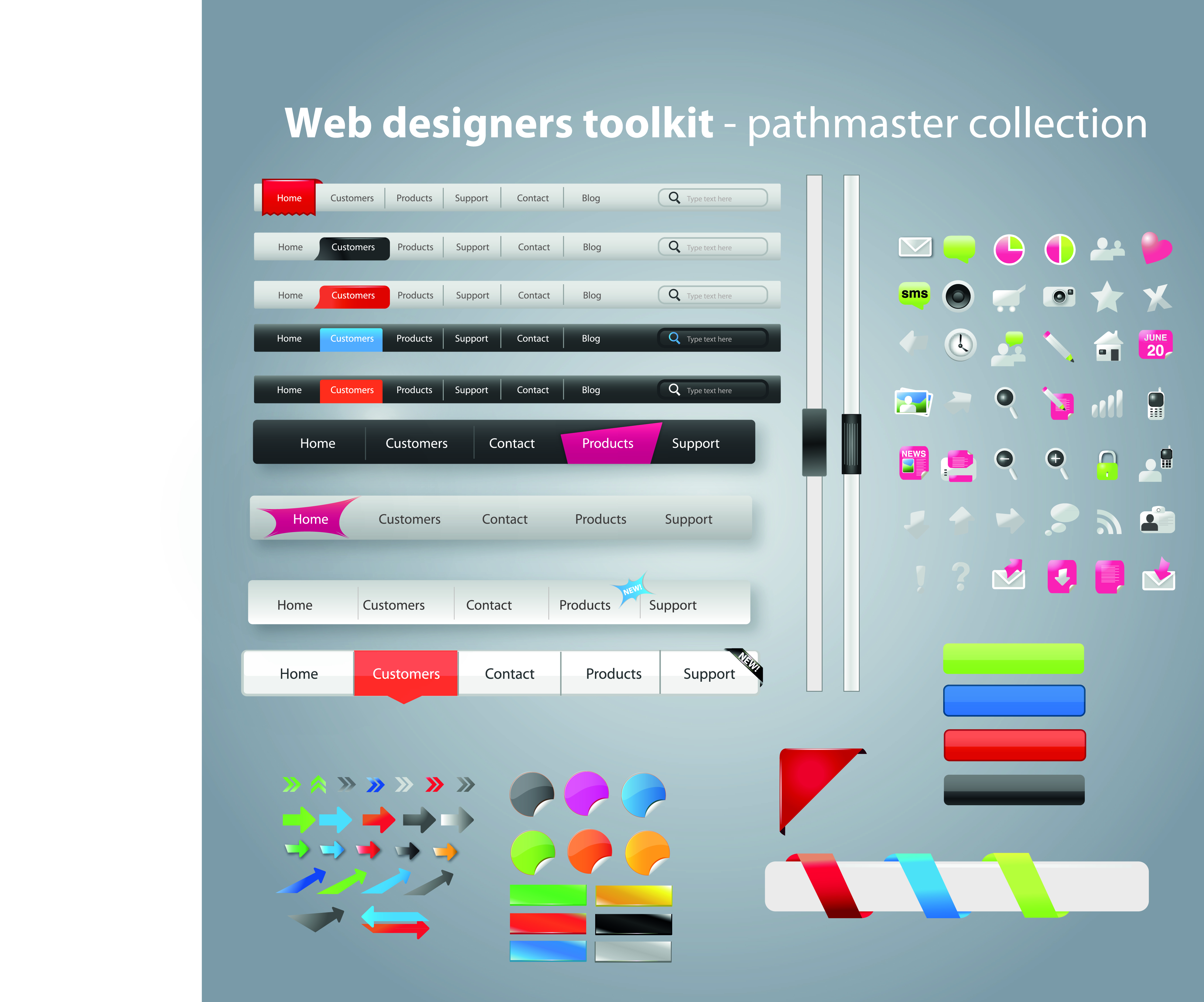 practical web design kit 08 vector