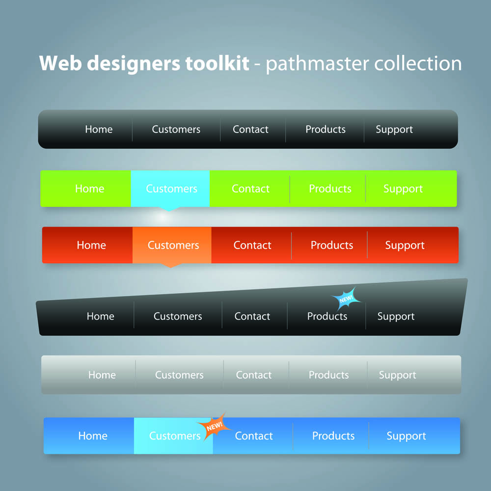 practical web design kit 04 vector