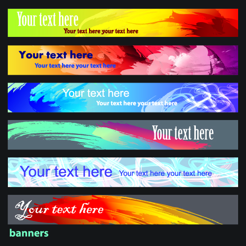 brilliant dynamic banners 05 vector