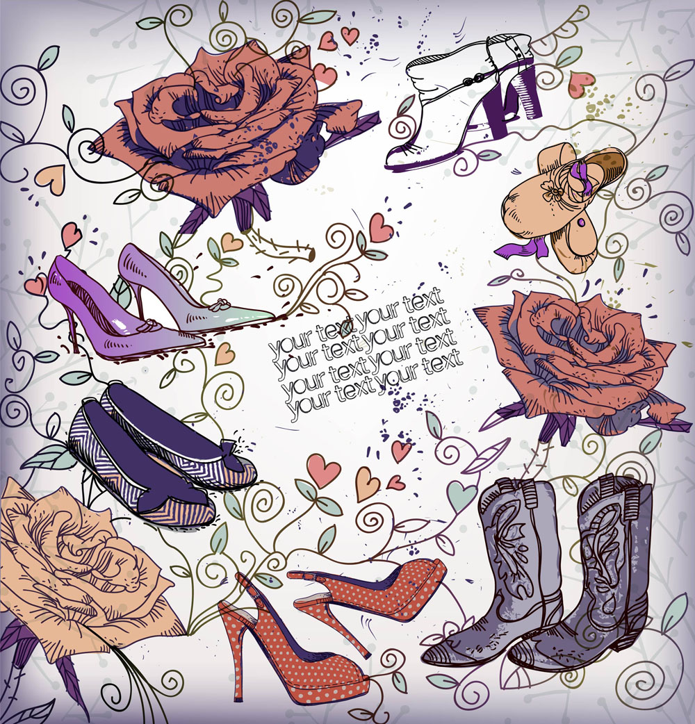 shoes fashion illustrator 04 vector