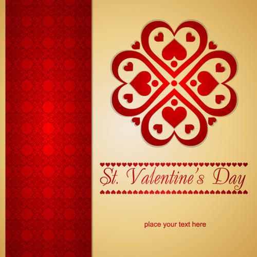 romantic heartshaped background pattern vector