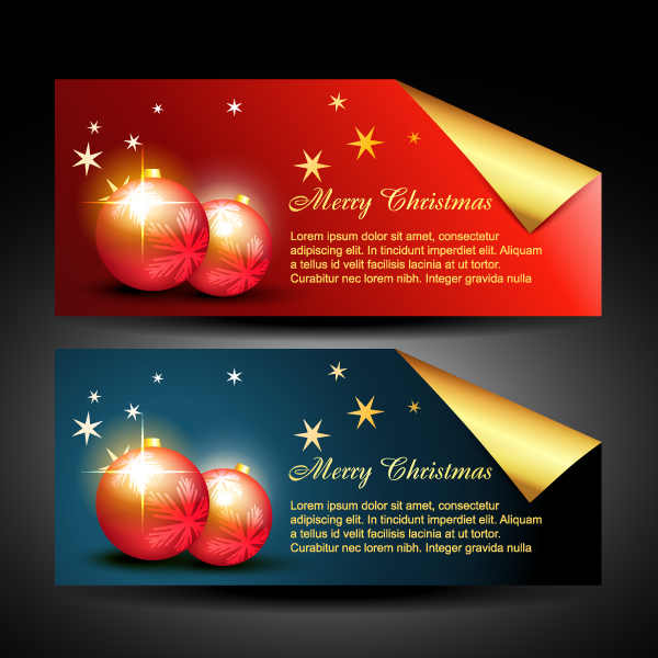 beautiful christmas banner vector