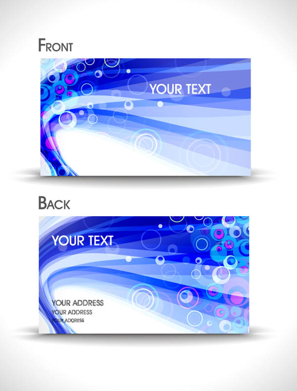 dynamic abstract business card templates vector