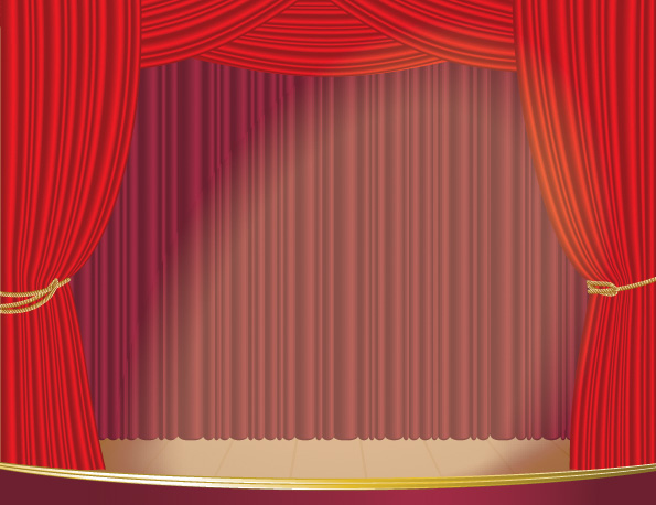 stage curtain vector