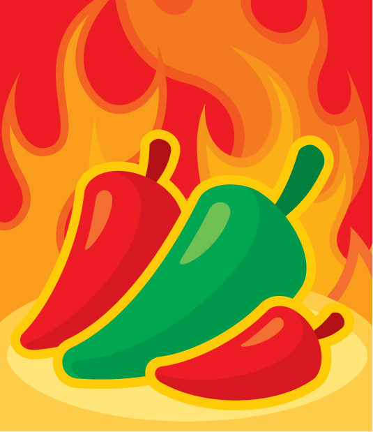 flame pepper vector