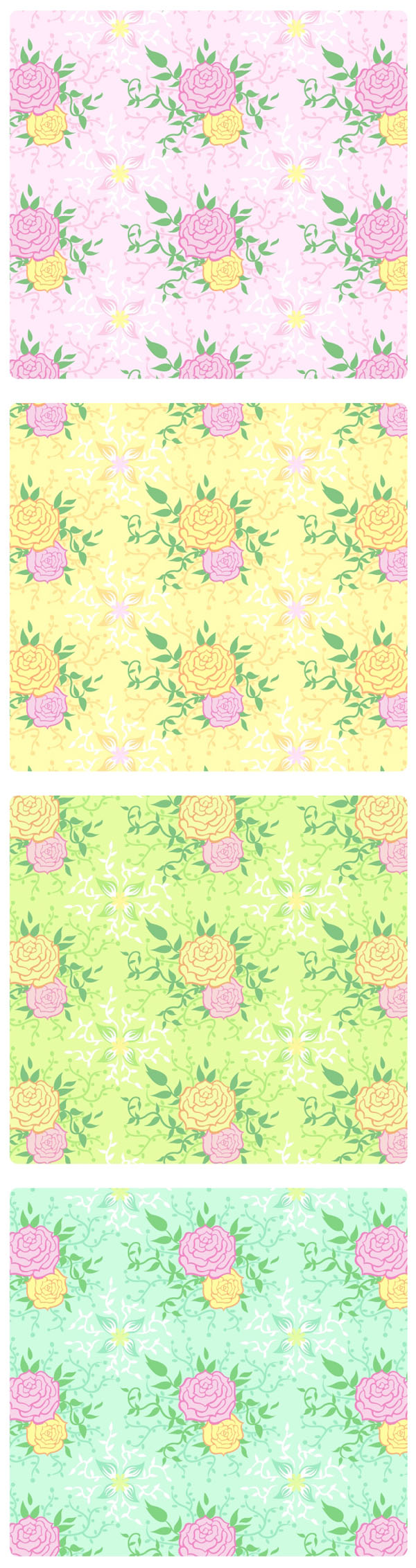 peony tiled background vector case