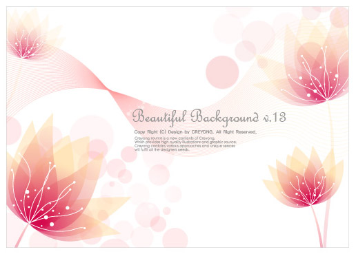 3 small flower background vector dream