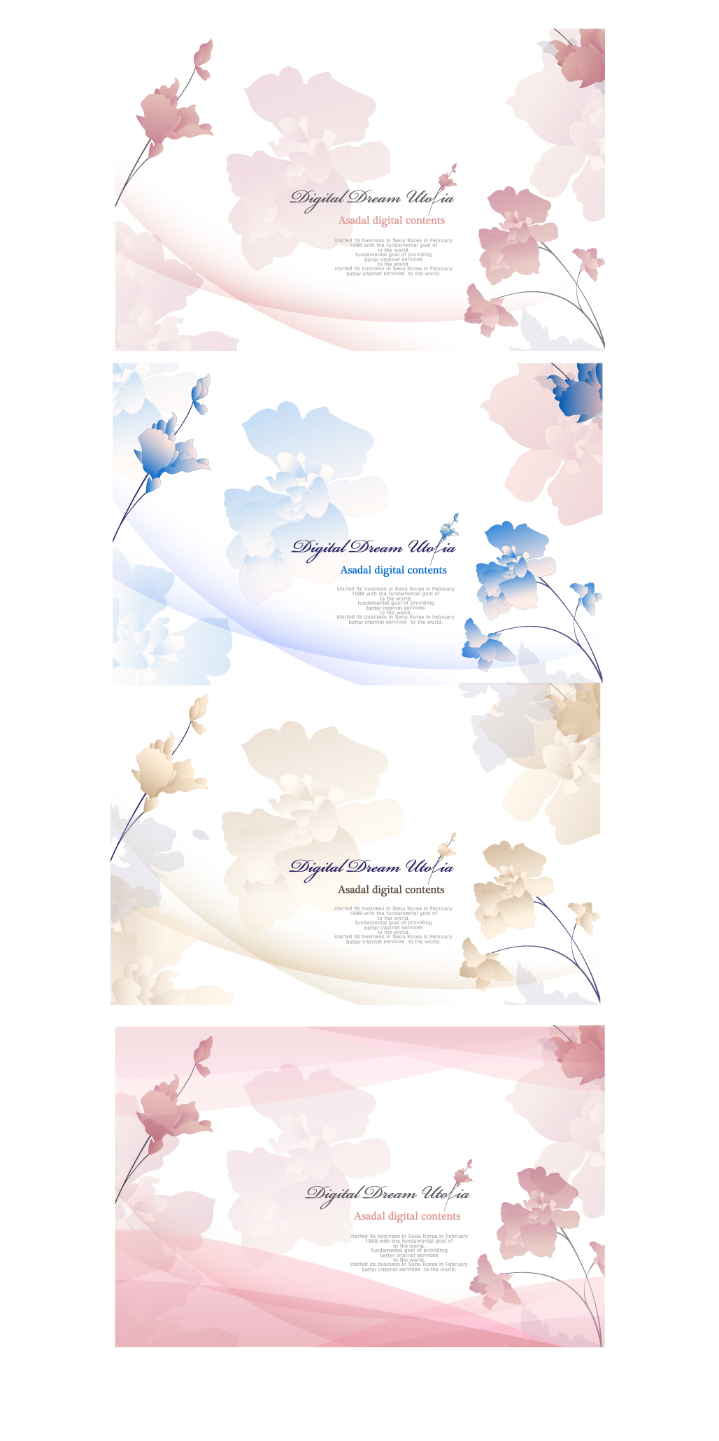 elegant flowers vector background