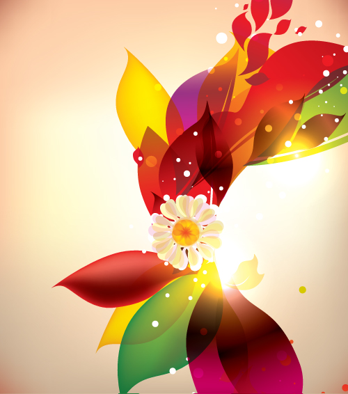 dream of flowers vector background 4